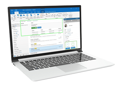Email marketing software on laptop