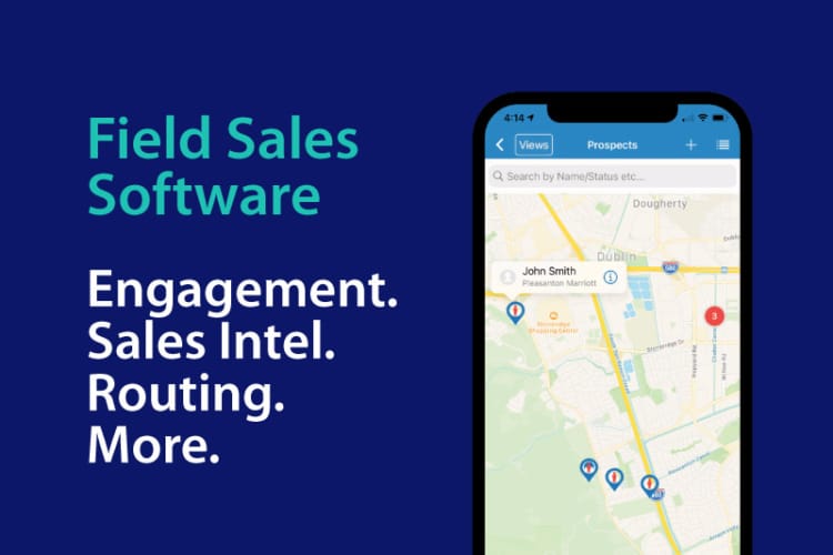 screen shot of field sales software