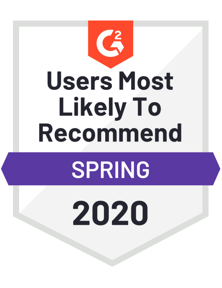 g2 users most likely to recommend badge