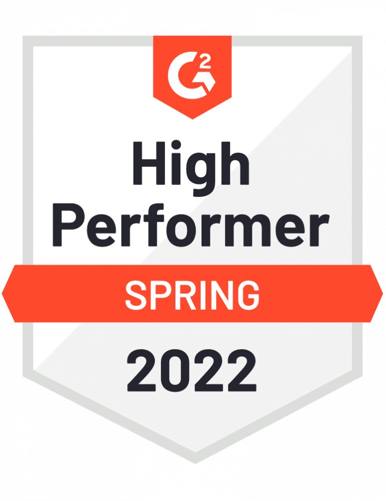 G2 high performer spring 2022 badge