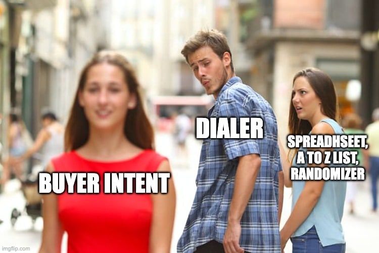 cold calling meme about dialers