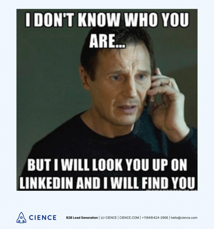 cold calling meme with liam neeson