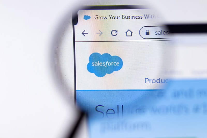 photo of the Salesforce homepage